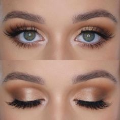 Gold Eye Makeup, Makeup Hacks, Natural Eyes