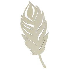 a wooden cutout of a leaf on a white background