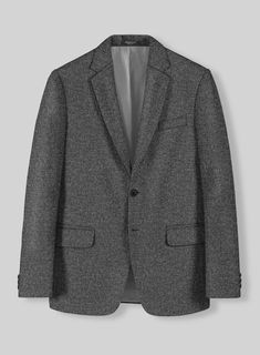 A gentleman strives to do better, and our Vintage Plain Dark Gray Tweed Suit helps him be the best when it comes to dressing sharp. Crafted from wool, the tweed suit is rough and hard-wearing, and there's nothing better than this that can keep you warm and stylish during the most dreary time of year. From the boardroom to the wedding celebration, its polished look keeps you memorable  Look Includes    Vintage Plain Dark Gray Tweed Fabric  Two Button Jacket Style  Notch Lapel  Horn Royal Black Bu Red Tweed Jacket, Blue Tweed Jacket, Grey Tweed Suit, Tweed Sport Coat, Harris Tweed Jacket, Blazer For Men, Tweed Suit, Jacket Collection, Dress Suits For Men