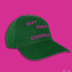 'Summer Burst' Dad Hat - Kelly Green Really Cute And Never Worn!!! Make An Offer! #Hat #Dadhat #Butfirstcoffee #Alfreds #Green Pink Cotton Baseball Cap For Summer, Pink Cotton Summer Baseball Cap, Trendy Beach Dad Hat, Trendy Pink Cotton Sun Hat, Trendy Dad Hat With Curved Brim For Beach, Pink Cotton Casual Sun Hat, Casual Pink Cotton Sun Hat, Pink Snapback Dad Hat For Summer, Pink Summer Baseball Cap With Curved Brim