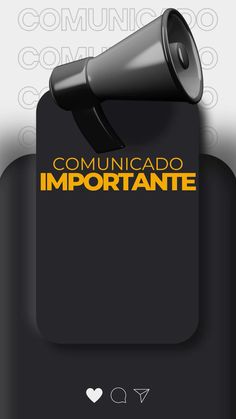 a black and yellow poster with the words comunicado importante