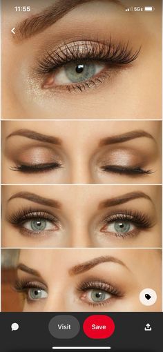 Makeup For Blue Eyes Natural, Blue Eyes Natural Makeup, Natural Makeup For Blue Eyes, Natural Makeup Bridal, Gold Wedding Makeup, Simple Eyeshadow Tutorial, Make Up Wedding, Wedding Makeup For Blue Eyes, Eyeshadow Tutorial For Beginners