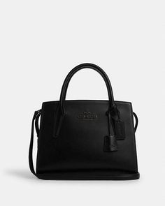 COACH® | Large Andrea Carryall Coach Black Shoulder Bag With Top Carry Handle, Coach Bags With Large Capacity For On-the-go, Black Functional Coach Shoulder Bag, Coach Black Bag With Detachable Handle, Coach Shoulder Bag With Top Carry Handle For On-the-go, Sustainable Bag, Coach Outlet, One Bag, Carry All Bag