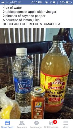 Morning Detox Drink, Apple Cider Vinegar Remedies, Belly Fat Burner Workout, Healthy Detox Cleanse, Belly Detox, Smoothie Detox, Healthy Detox, Diet Vegetarian, Natural Detox