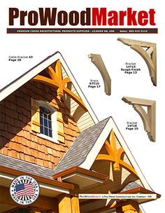 the front cover of provod market magazine features wood trims and windows, including an american flag