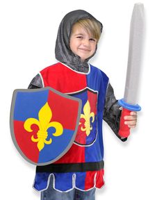 in stock Knight Costume For Kids, Costume Chevalier, Knight Dress, Role Play Costume, Knight Costume, Melissa And Doug, Up Costumes, Melissa & Doug, Dress Up Costumes