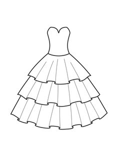 a line drawing of a dress