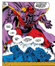 a comic page with an image of a man in red and yellow armor, surrounded by other