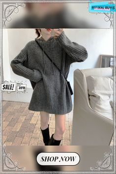 Hooded Mid-length Sweater Women Loose Gray Hoodie For Cold Weather In Winter, Warm Long Sleeve Winter Hooded Jacket, Gray Long Sleeve Hoodie For Fall, Fall Hoodie With Adjustable Hood, Winter Hooded Jacket With Drawstring, Cozy Long Sleeve Hooded Winter Jacket, Cozy Long Sleeve Winter Hooded Jacket, Long Sleeve Hooded Jacket For Winter, Oversized Hooded Sweater With Drawstring For Winter