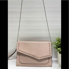 New Steve Madden Studded Clutch Crossbody Bag Purse Blush Pink Dt607710 Brand New With Tag On 100% Authentic Measurement: Approx 11”X7.5”X0.5” Interior: 7 Slip Pockets With Magnetic Closure Exterior: Studded On The Front, ‘Steve Madden’ Logo On The Back Pink Crossbody Shoulder Bag For Party, Trendy Pink Clutch With Removable Pouch, Feminine Crossbody Shoulder Bag For Party, Blush Rectangular Bag For Parties, Pink Crossbody Evening Bag With Detachable Strap, Trendy Pink Clutch Shoulder Bag, Rectangular Blush Party Bag, Blush Rectangular Party Bag, Pink Evening Shoulder Bag