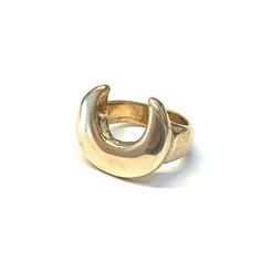 A large crescent shape on a think band, or a horseshoe for good luck if you want! Comes in brass or sterling silver, sizes 5.5 to 8. Crescent Ring, Crescent Shape, Hot Style, For Good Luck, Crescent Moon, Jewelry Care, See It, Good Luck, Crescent