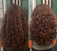 Before and after curly hair cut Wavy Haircuts For Volume, Haircuts For Round Face Curly Hair, Curly Haircuts Mid Length, Mid Length Curly Haircuts For Women, Soft Layers Curly Hair, Long Layers On Curly Hair, Curly Hair Cuts With Layers Medium, Haircuts For Long Hair Curly