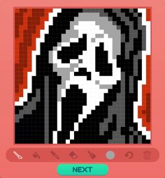 the pixel art is being displayed on an app