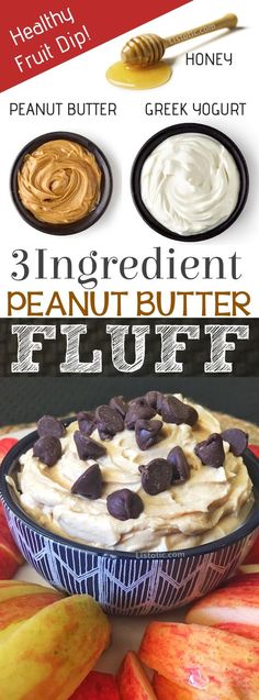 the ingredients for this peanut butter fluff dessert are shown