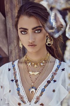 NECKLACES — Lux Divine 2023 Makeup, Jewelry Layering, Random Fashion, Estilo Hippie, Jewelry Summer, Psalm 139, Witchy Jewelry, Boho Aesthetic, Festival Jewelry