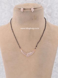 Diamond Mangalsutra Designs, Mangalsutra Chain, American Diamond Jewellery, Bling Bags