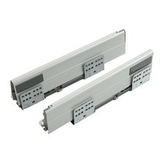 two white plastic enclosures with metal latches