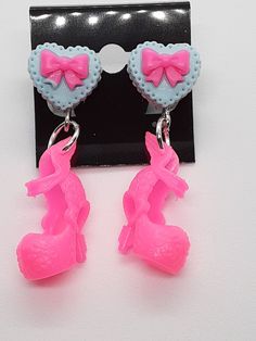 These are really cool! These are made with doll shoes and silver tone materials.  Be sure to check out my other items too. I have amazing deals in my CLEARANCE sections. Check them out! Cute Plastic Party Earrings, Shoe Earrings, Weird Jewelry, Fun Jewelry, Les Miserables, Doll Shoes, Fashion Girl, Clip On, Amazing Jewelry