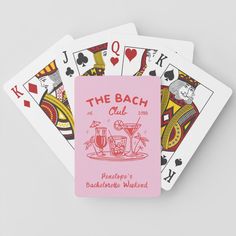 the back club playing cards are pink