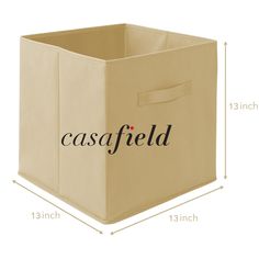 a large canvas storage bin with the words casafeldd on it's side