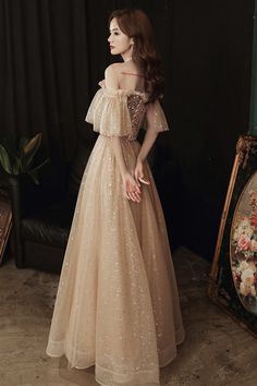 Champagne Wedding Dress, Wedding Cloak, A Line Prom Dress, Wedding Dress Champagne, Prom Dress Evening, Make Your Own Dress, Champagne Wedding, A Line Prom Dresses, Long A