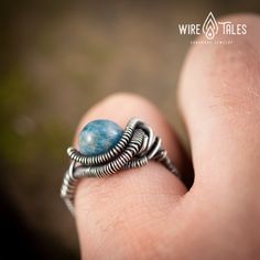 Unique wire wrapped Silver 925 Ring with Apatite Gemstone. Ring size US: 8 1/2 If you want different size, please don't hesitate to contact me, I will make a similar ring with the size you want :) ----- How to measure size of your ring size: https://www.wikihow.com/Find-Your-Ring-Size ----- Apatite gemstone: Apatite increases motivation and builds up energy reserves. It helps overcome self-consciousness and alienation, and promotes openness and social ease. It is beneficial in easing sorrow and Handmade Apatite Jewelry As Gift, Bohemian Apatite Jewelry For Gifts, Bohemian Apatite Jewelry Gift, Artisan Wire Wrapped Ring Jewelry, Hand Wrapped Bohemian Sterling Silver Ring, Bohemian Hand Wrapped Sterling Silver Ring, Self Consciousness, Apatite Ring, Ring Wire