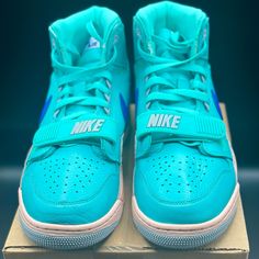 Never Worn Air Jordan Legacy 312 Hyper Jade Sneakers Size Men’s 11.5 Missing Original Box Please Check All Photos Before Purchasing! All Sales Are Final! No Refunds Or Returns! If You Have Any Questions About Sizing Please Feel Free To Send Me A Message! Happy Shopping! :) Custom Light Blue Leather Sneakers For Sports, Light Blue Leather Custom Sneakers For Sports, Light Blue Leather Sneakers For Sports, Blue Lace-up High-top Sneakers For Light Sports, Blue Leather High-top Sneakers For Light Sports, Light Blue Leather Basketball Shoes For Sports, Blue High-top Sneakers For Light Sports, Blue Leather Basketball Shoes, Blue Leather Custom Sneakers For Light Sports