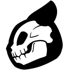 a black and white image of a skull