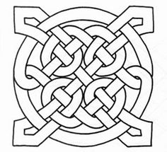 an intricate design in the shape of a celtic knot is shown on a white background