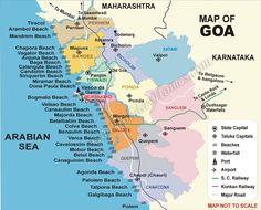 a map of the country of goa with all its major cities and roads in india