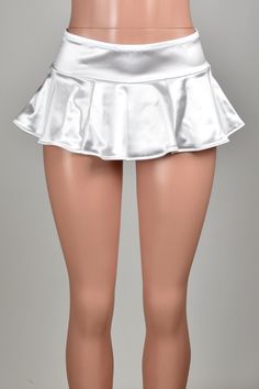 This low-rise micro mini skirt is made out of white stretch satin fabric. The fabric is super stretchy so make sure to get the smaller size if you are between sizes. Trendy Stretch Mini Skirt, Affordable, Tight Micro Skirt, Satin Micro Skirt, Cheap Stretch Mini Skirt, Affordable Stretch Mini Skirt, Cheap Retro Mini Skirt With Stretch, Streamer Dr, Rok Mini, Stretch Satin Fabric