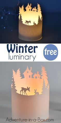 the winter luminary paper lantern is lit up and ready to be used as an ornament