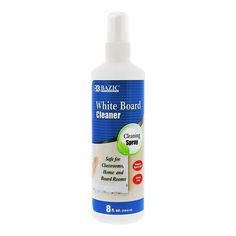 a bottle of white board cleaner on a white background