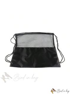 Bird in Bag - Oxford Cloth Storage Bag with Shoulder Strap: Dual-purpose Backpack for Basketball and Football Travel Mesh Backpack, Daily Use Mesh Backpack Bag, Black Travel Bag With Mesh Lining, Black Mesh Bags For Outdoor Activities, Black Mesh Bag For Outdoor Activities, Black Mesh Backpack, Black Mesh Standard Backpack, Rectangular Mesh School Bag, Cloth Storage