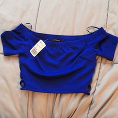 Royal Blue Crop Top, Never Worn, Brand New, Off The Shoulders, Cut Out Design On The Sides. Bundle And Save! :) Blue Fitted Trendy Crop Top, Trendy Blue Crop Top For Day Out, Forever 21 Blue Crop Top For Spring, Blue Trendy Crop Top For Spring, Trendy Blue Crop Top For Spring, Forever 21 Blue Cropped Tops, Chic Blue Forever 21 Top, Forever 21 Blue Crop Top, Chic Blue Short Sleeve Crop Top