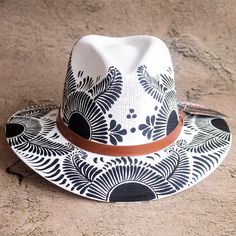 Maite Artisanal Hat - Hand Painted in Mexico – Origin Mexico Hand Painted Hats, Hat Displays, Diy Tie Dye Techniques, Custom Bridesmaid Dress, Painted Hats, Hat Display, Floral Hat, Mexican Designs, Hand Painted Shoes