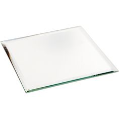 a square glass plate on a white background