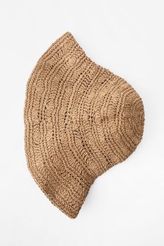 WOVEN HAT - Light brown | ZARA United States Trendy Wide Brim Natural Color Hat, Chic Lightweight Bucket Hat, Casual Wide Brim Straw Cloche Hat, Casual Straw Cloche Hat With Wide Brim, Trendy Natural Color Wide Brim Hat, Casual Cloche Hat With Flat Brim For Beach, Casual Brown Crochet Hat With Flat Brim, Casual Brown Crochet Hat With Curved Brim, Trendy Flat Brim Cloche Hat For Beach