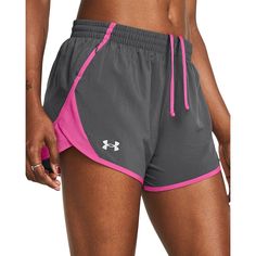 Whether you're working out or running errands, you'll love the look and feel of these women's Under Armour fly-by shorts. Click on this WOMEN'S GUIDE to find the perfect fit and more! TECHNOLOGIES & FEATURES Material wicks sweat & dries really fast Super-breathable mesh panels release excess heat Built-in brief for enhanced coverage Moisture-wicking technology Reflective logo 2 open hand pockets, 1 Invisible zip pocket on right side fits headphones, keys or a credit card/IDFIT & SIZING 3-in. ins Athleisure Go-dry Shorts, Under Armour Athletic Shorts With Built-in Shorts For Workout, Under Armour Sports Shorts With Built-in Shorts, Pink Athletic Shorts For Jogging, Pink Athleisure Athletic Shorts For Jogging, Pink Athletic Shorts With Built-in Shorts For Jogging, Under Armour Shorts With Built-in Liner For Gym, Under Armour Sporty Athletic Shorts For Training, Pink Short Activewear For Jogging