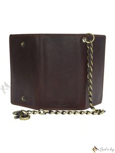 Bird in Bag - Vintage Charm Leather Tri-Fold Wallet with RFID Protection Brown Leather Wallet On Chain For Everyday Use, Classic Brown Rectangular Wallet On Chain, Brown Rectangular Wallet On Chain For Everyday, Brown Leather Wallet On Chain With Card Slots, Daily Use Brown Rectangular Wallet On Chain, Leather Wallet On Chain With Coin Pocket, Brown Trifold Bag With Coin Pocket, Leather Wallet On Chain With Coin Pocket For Everyday, Gold Leather Wallet On Chain For Gift