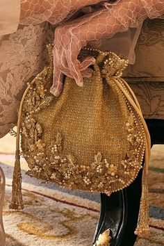 Shop for Lovetobag Esme Embellished Potli Online at Aza Fashions Potli Bag, Japanese Beads, Embellished Bags, Potli Bags, Diy Purse, Vintage Vase, Diy Sewing Pattern, Gold Handbags, Bugle Beads