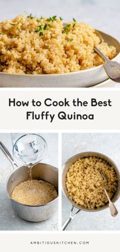 how to cook the best fluffy quinoa in a skillet and then use it as an appetizer