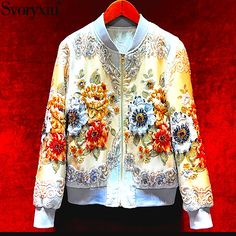 Stunning Tailored Jackard Jacket, With Pink Saten Lining, 3d Embroidered Flowers Witb Tons Of Hand Sawn Beads. Just Stunning! Flower Jackets For Women, Look Hippie Chic, Jacquard Jacket, Winter Outwear, Stil Boho, Beaded Jacket, Embellished Jacket, Pearl Dress, Designer Streetwear