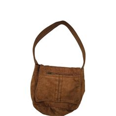 This vintage Satchel/Top Handle Bag from Georgetown Leather is a stylish addition to any collection. The bag features a solid tan leather exterior with a brown suede lining and a brown leather shoulder strap. It has a rectangular shape with an exterior zip closure and measures 13.5" in height and 15" in width. The bag is perfect for travel or casual occasions and has a medium size. The handle style is a shoulder strap with a drop of 14". This is a perfect bag for anyone who wants a vintage look with modern functionality. Exterior front zip pocket Exterior back slip pocket Interior small slip pocket This vintage bag does have exterior and interior markings. Some loose, missing threads. See pics. Vintage Brown Hobo Bag For Everyday, Distressed Brown Leather-lined Satchel Shoulder Bag, Vintage Brown Leather Tote Satchel, Everyday Vintage Brown Bags With Leather Backing, Classic Light Brown Satchel With Adjustable Strap, Casual Brown Leather Satchel, Light Brown Leather Crossbody Satchel, Casual Brown Satchel With Leather Lining, Casual Brown Leather Hobo Bag