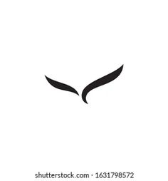 an abstract black and white bird logo