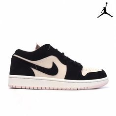 Air Jordan 1 Low 'Black Guava Ice'-DC0774-003-Sale Online Air Jordans Women Low, Womens Jordan 1 Low, Sporty Sneakers With Contrast Color For Sports, Low-top Contrast Color Sneakers For Streetwear, Low-top Sneakers With Contrast Color For Streetwear, Black Color Block Casual Sneakers, Casual Black Color Block Sneakers, Modern Color Block Sneakers For Streetwear, Air Jordan Low Cut