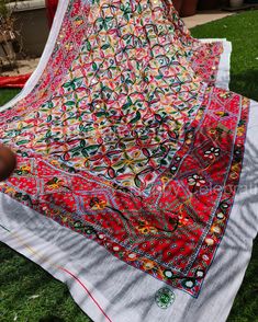 Product Item: Full Embroidery Work Dupatta  Size- Length> 86 Inch (2.25' Meter) Width >38 Inch Approx. Please share color choice after buying Fabric> Cotton Uses: (1)Traditional Wear: These dupattas can be paired with traditional Indian outfits like salwar kameez, anarkali suits, lehengas, and sarees. They add a touch of elegance and ethnicity to your attire. (2)Casual Wear: You can also wear these Phulkari dupattas with your everyday casual outfits like jeans and kurtis to give them a pop of color and style. (3)Festivals: These dupattas are perfect for festive occasions like Diwali, Holi, Eid, or other cultural celebrations. The intricate embroidery and mirror work can make you stand out during festivities. (4)Weddings and Special Occasions: They are great choices for attending weddings, Bohemian Red Embroidered Saree, Bohemian Red Blouse Piece With Dupatta, Red Bohemian Blouse Piece With Dupatta, Red Festival Dupatta With Motifs, Bohemian Embroidered Shawl Fabric, Traditional Wedding Scarves With Motifs, Multicolor Dupatta Scarf For Festival, Traditional Festive Dupatta With Handwork, Traditional Red Dupatta With Handwork