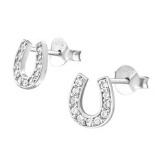 Horseshoes bring good luck, and that is exactly what you should expect when you buy these plain silver horseshoe earrings with butterfly clasps. The classic, timeless look of these silver horseshoe ear studs makes them very simple to pair with a wide range of outfits for casual and special occasions. The earrings measure 6 x 7 mm. Material :925 Sterling Silver Size :7x8mm Please choose from gold or silver finish Earrings are sold in pairs. >Nickel Free >Tarnish Resistant >No Allergic reaction >3 Horseshoe Jewelry, Horseshoe Earrings, Horseshoe Necklace, Horse Shoe, Small Earrings, Sterling Silver Studs, Sterling Silver Earrings Studs, 925 Sterling Silver Earrings, Minimalist Earrings