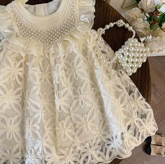 Mqtime Retail New Baby Girls Fairy Boutique Beading Lace Flower Dress, Princess Kids Sweet Party Birthday Dress Holiday 2-7 T Girls Dress Sewing Patterns, Sweet Party, Princess Kids, Dress Princess, Lace Flower, Birthday Dress, New Baby Girls, Flower Dress, Dress Sewing