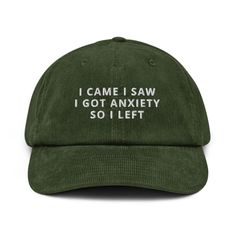 Funny Baseball Caps, I Cry A Lot, Embroidered Corduroy, Feminist Sweatshirt, Corduroy Hat, Cry A Lot, Animal Sweatshirt, Funny Hats, No Rain